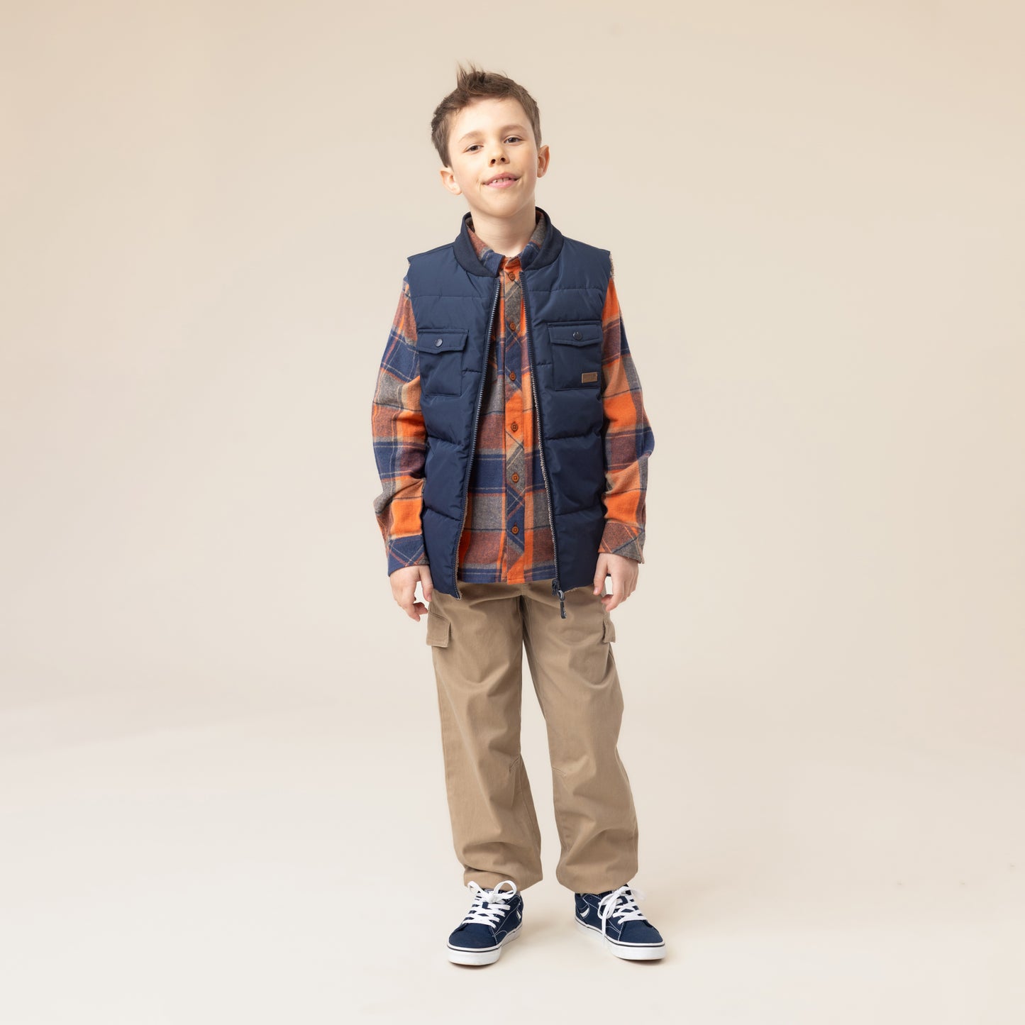 Veste matelassée réversible sans manches  Garçons Marine