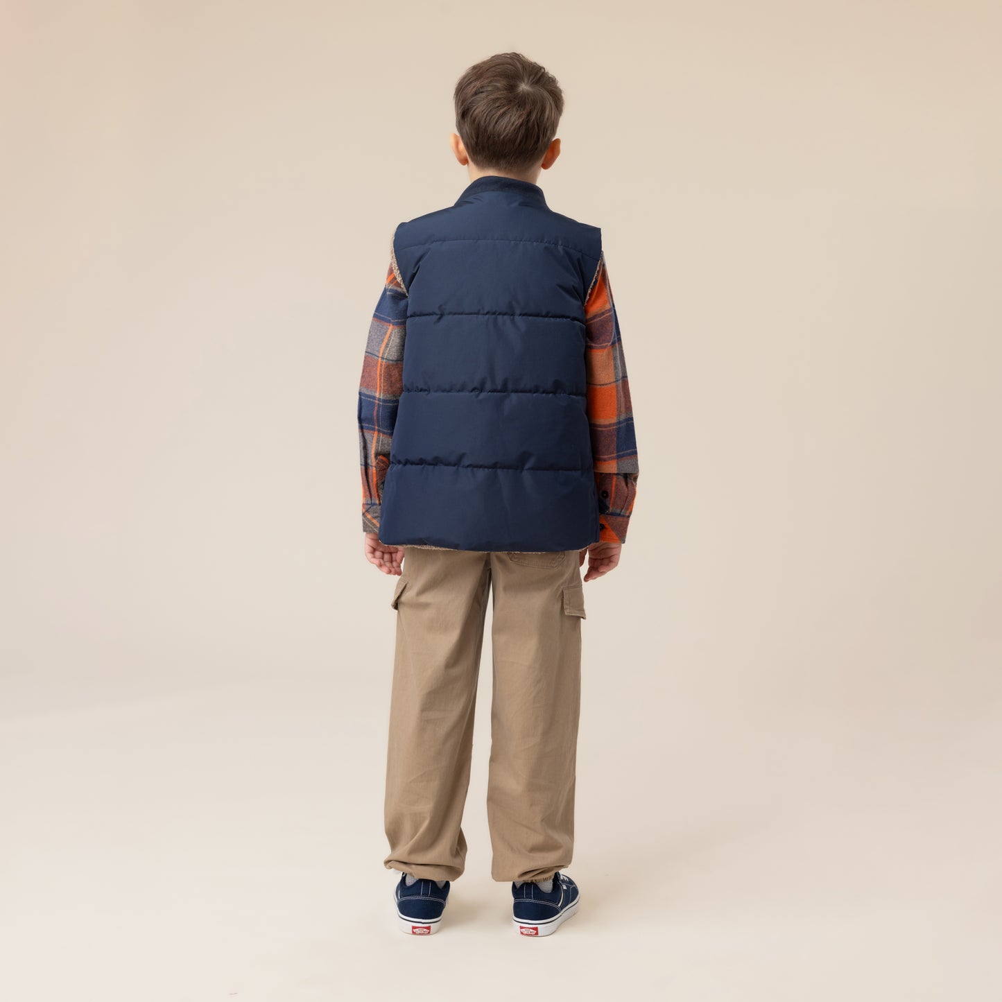 Veste matelassée réversible sans manches  Garçons Marine