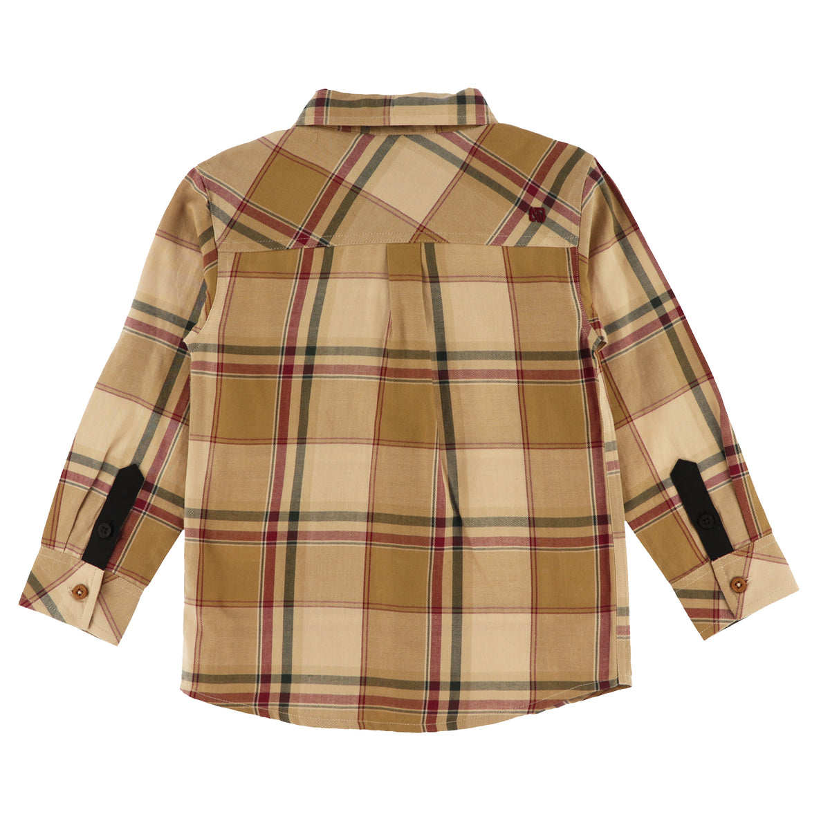 Chemise à Carreaux Taupe Garçons