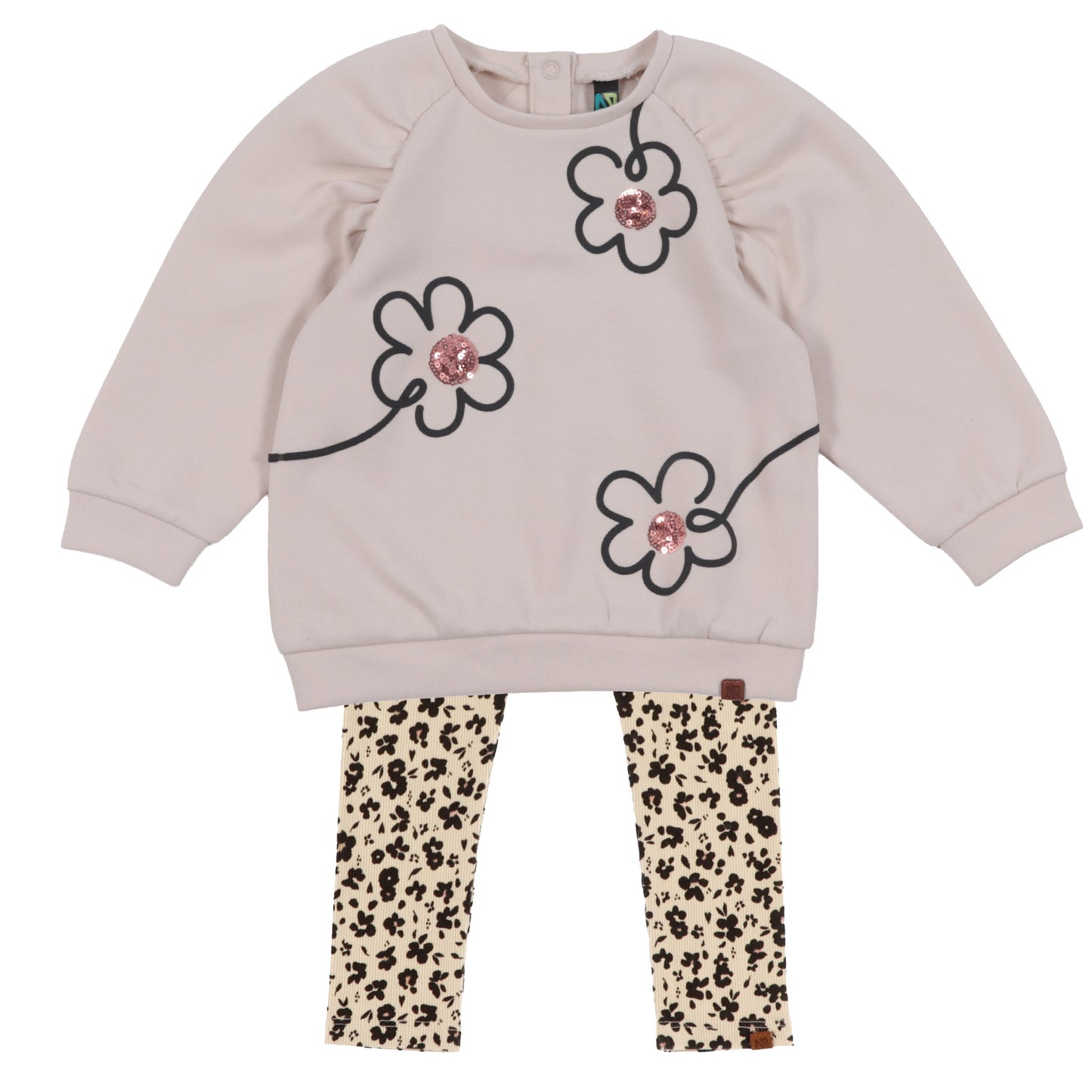 Ensemble t-shirt deux-pièces  Bébé Fille Ivoire
