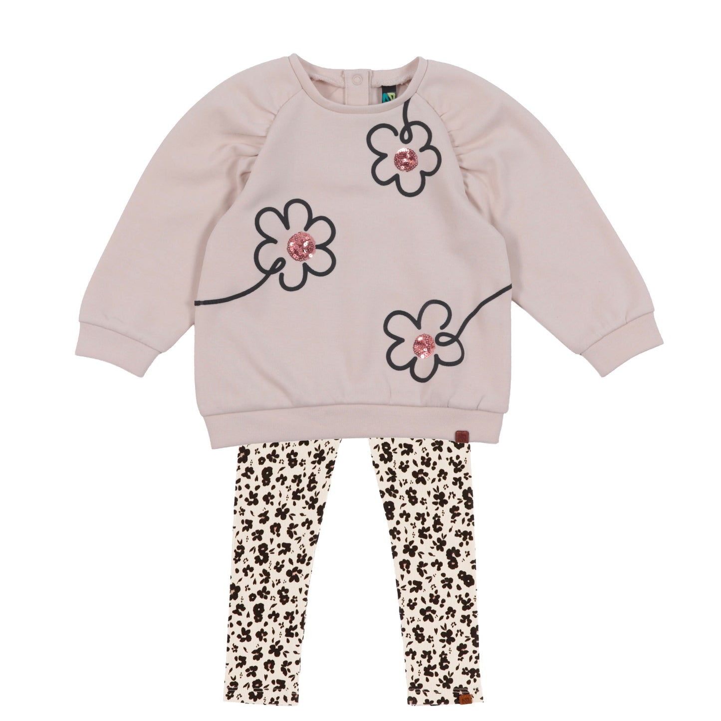 Ensemble t-shirt deux-pièces  Bébé Fille Ivoire