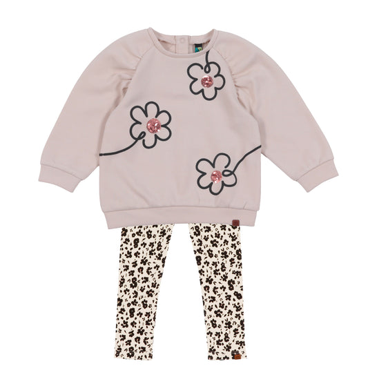 Ensemble t-shirt deux-pièces  Bébé Fille Ivoire