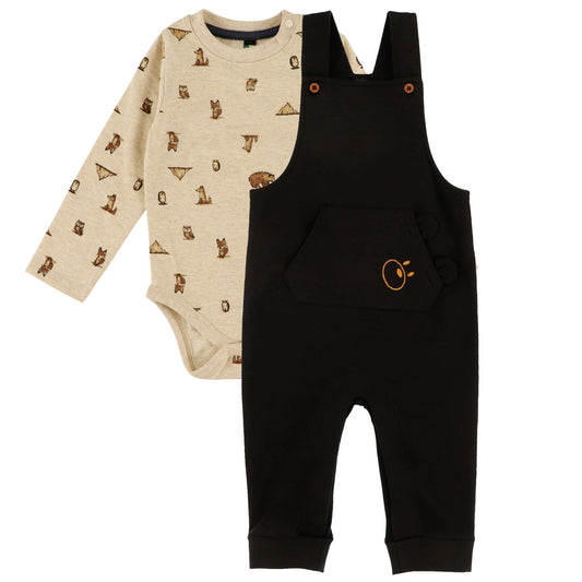 Ensemble cache-couche deux-pièces  Bébé Garcon Noir