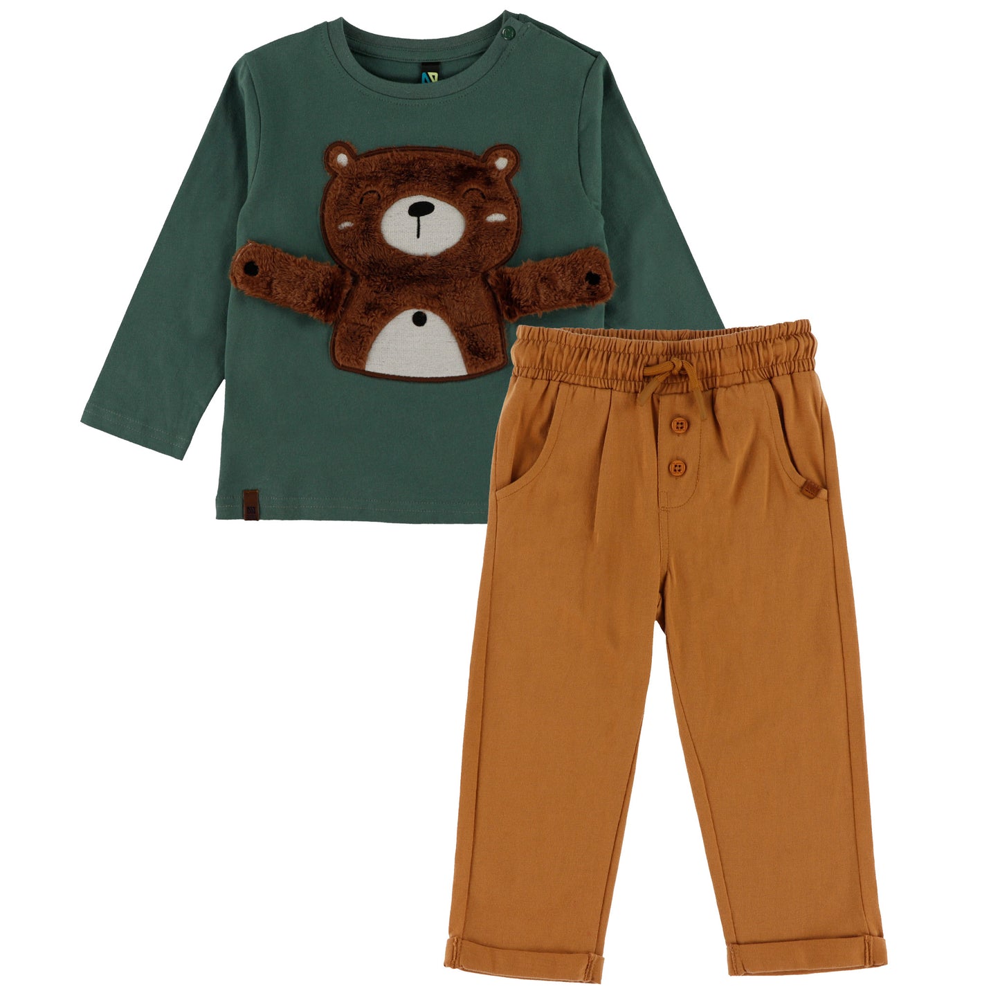 Ensemble t-shirt deux-pièces  Bébé Garcon Vert