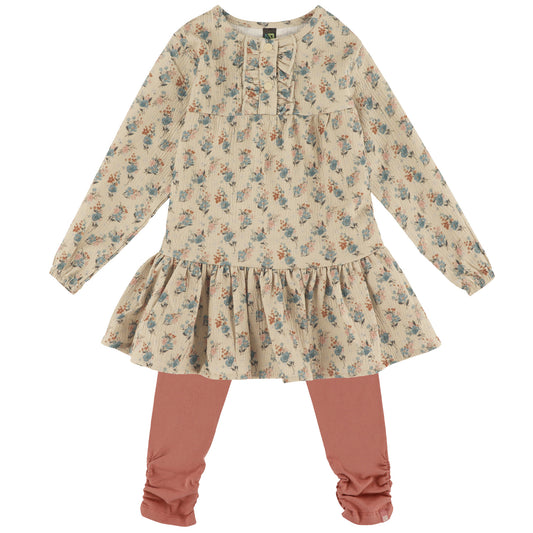 Ensemble tunique deux-pièces  Bébé Fille Beige