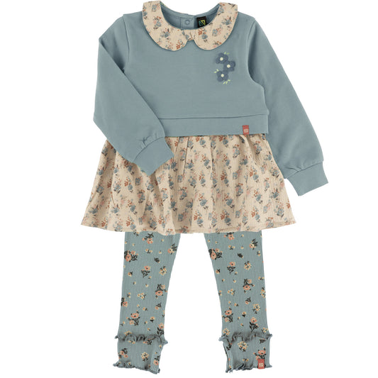Ensemble tunique deux-pièces  Bébé Fille Bleu Pale