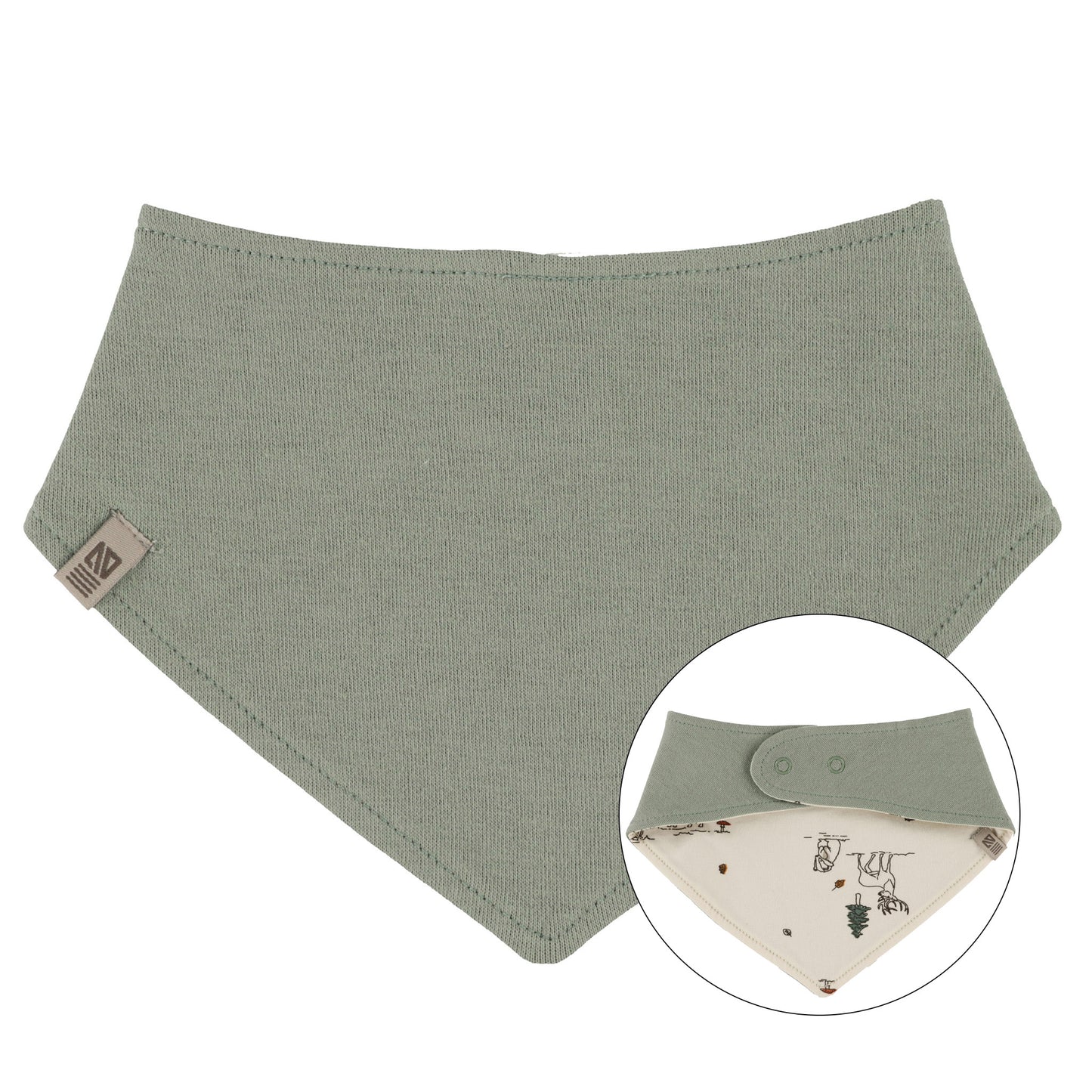 Ensemble cache-couche deux-pièces avec bavoir  Bébé Garcon Vert