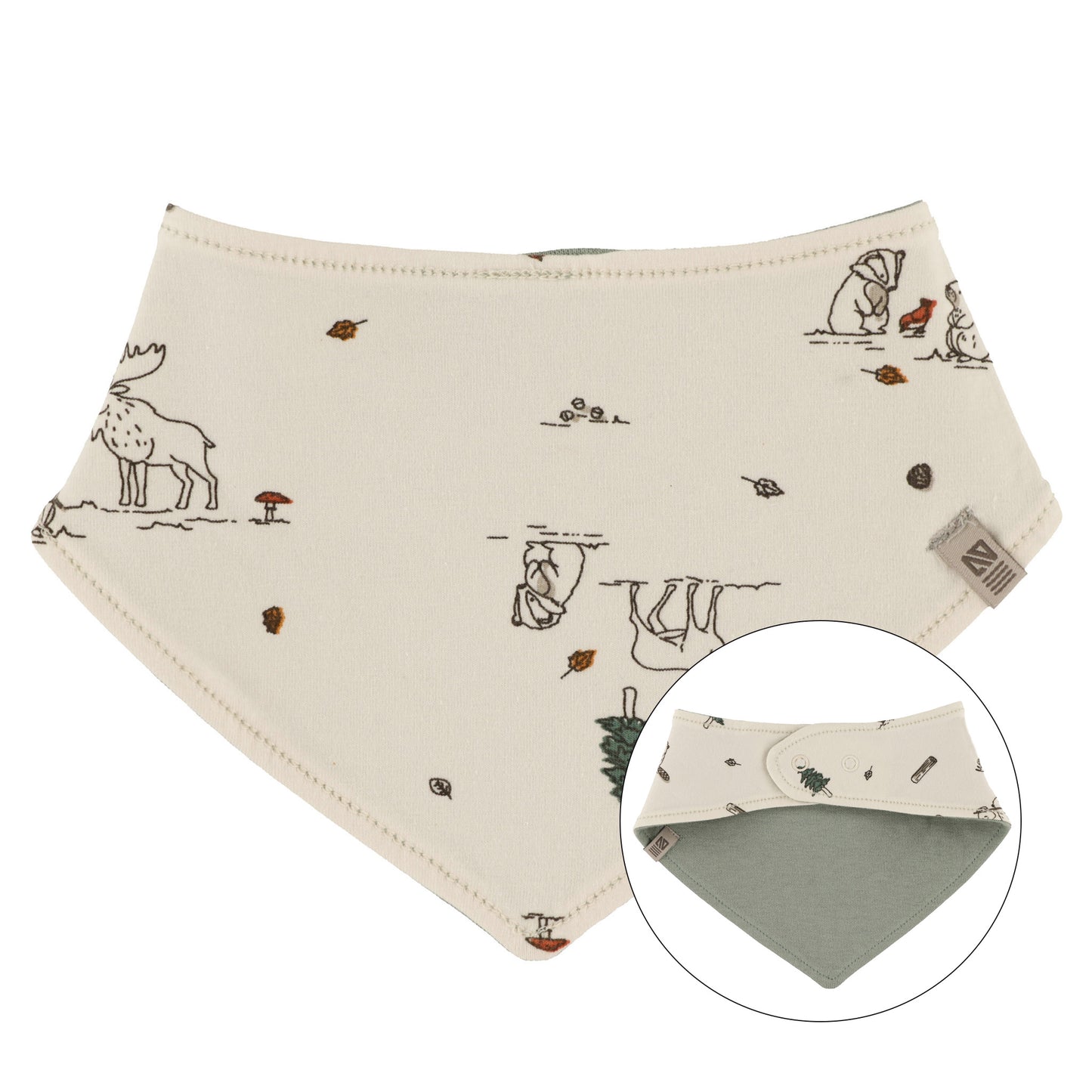 Ensemble cache-couche deux-pièces avec bavoir  Bébé Garcon Vert