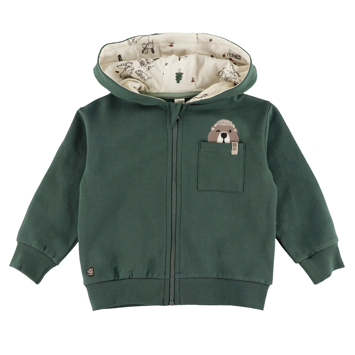Veste à capuchon  Bébé Garcon Vert