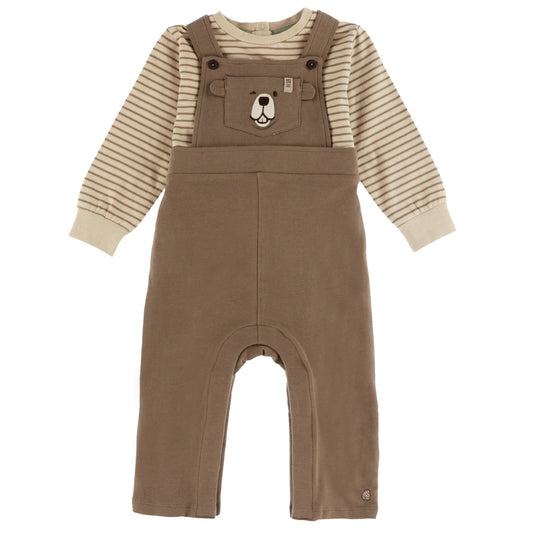 Barboteuse  Bébé Garcon Taupe