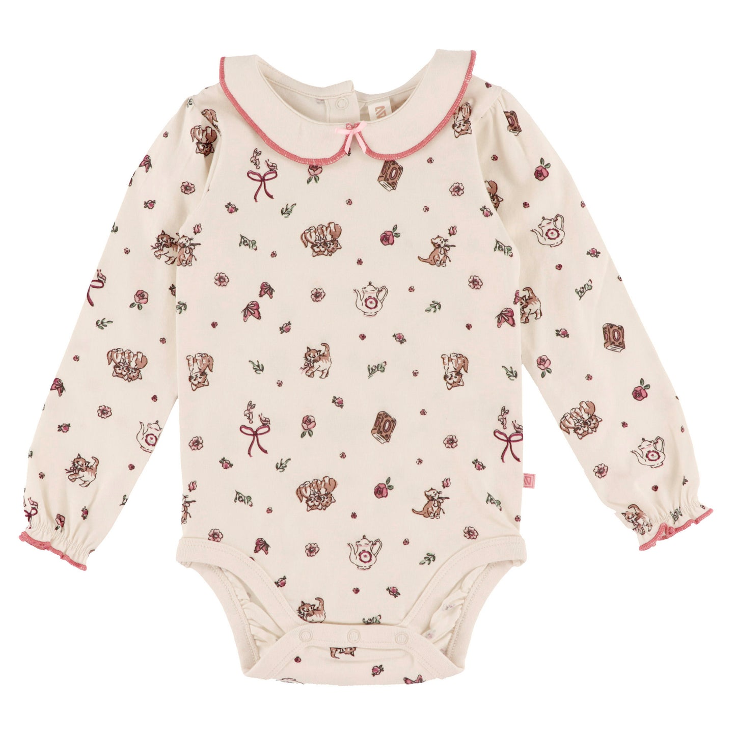 Ensemble cache-couche deux-pièces avec bandeau  Bébé Fille Ivoire