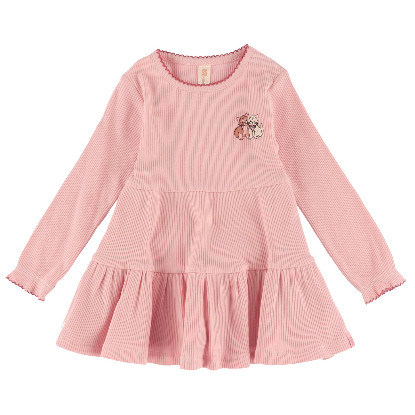 Ensemble tunique deux-pièces et bavoir  Bébé Fille Rose Pale