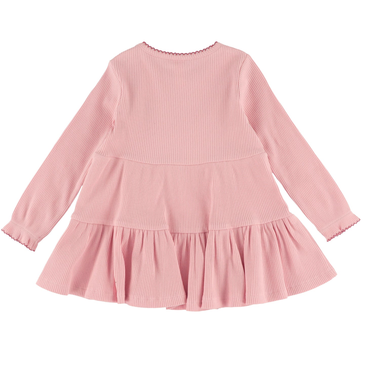 Ensemble tunique deux-pièces et bavoir  Bébé Fille Rose Pale