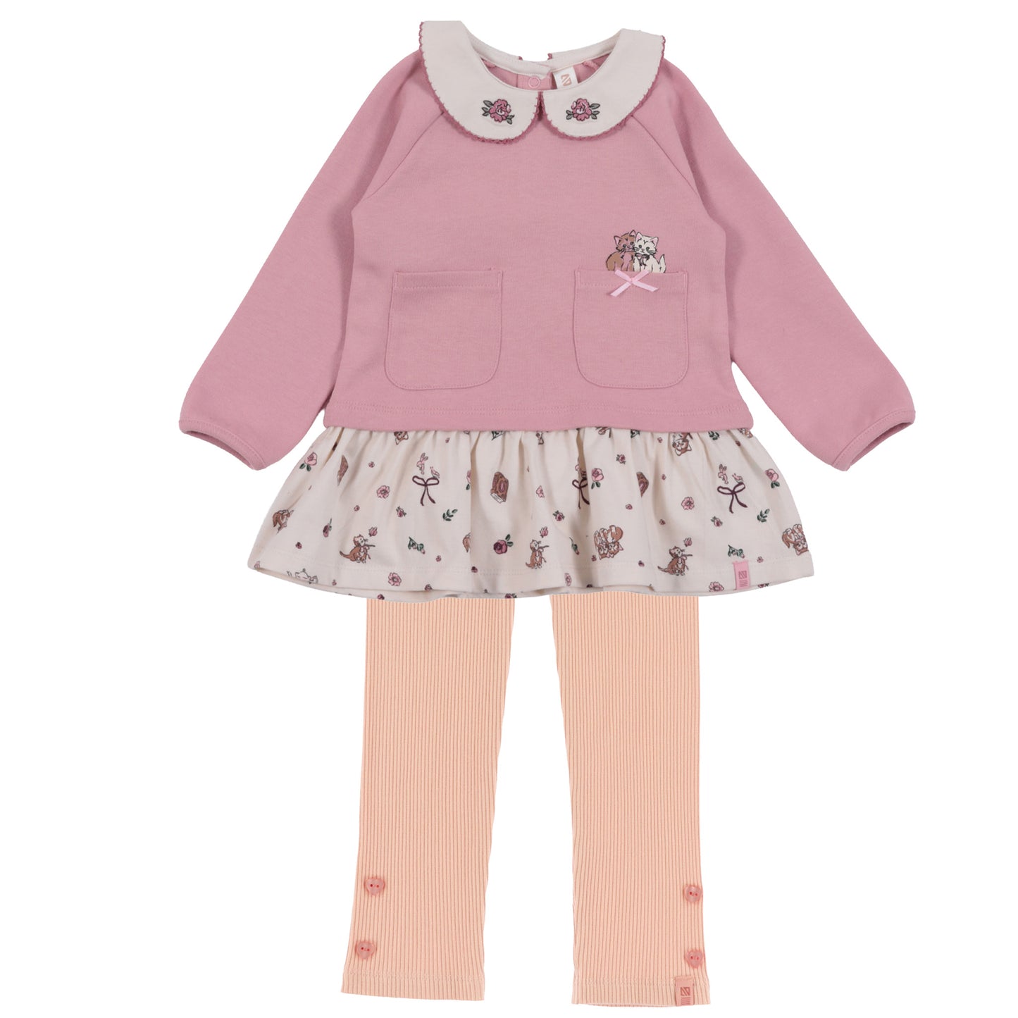 Ensemble tunique deux-pièces  Bébé Fille Rose_Pale