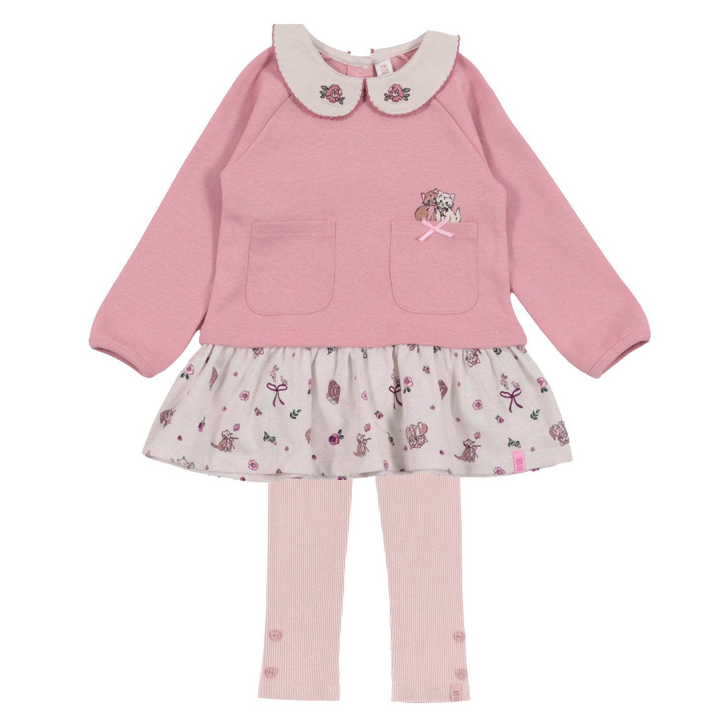 Ensemble tunique deux-pièces  Bébé Fille Rose Pale