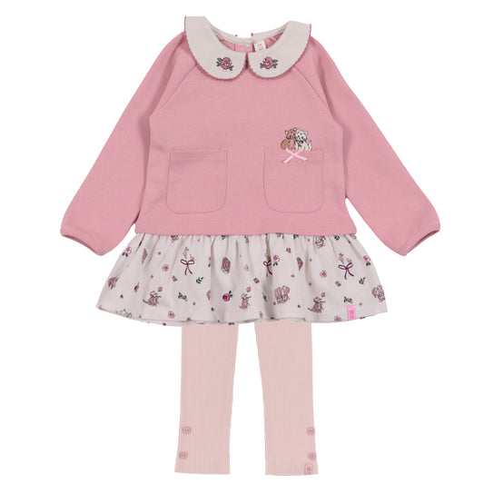 Ensemble tunique deux-pièces  Bébé Fille Rose Pale