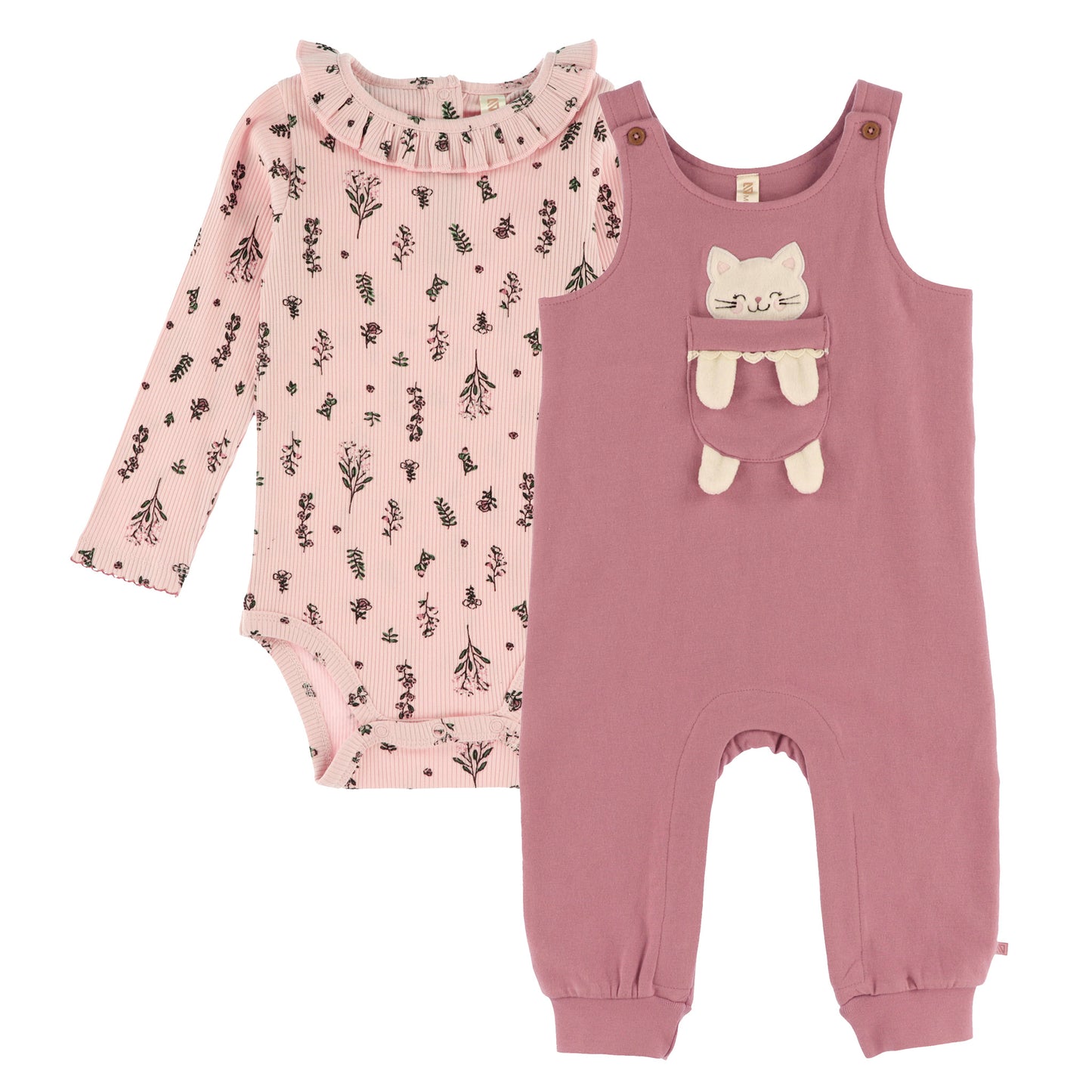 Ensemble cache-couche deux-pièces Bébé Fille Rose Pale