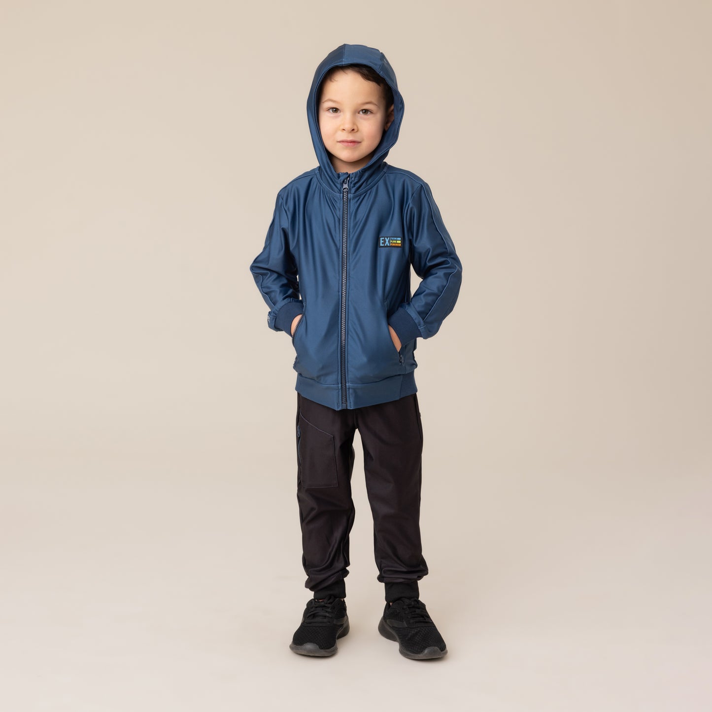 Veste à capuchon athlétique  Garçons Bleu
