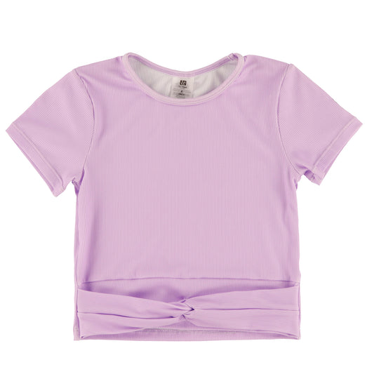 T-shirt court athlétique  Filles Lilas