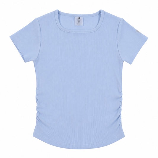 T-shirt court athlétique Filles Bleu Pale