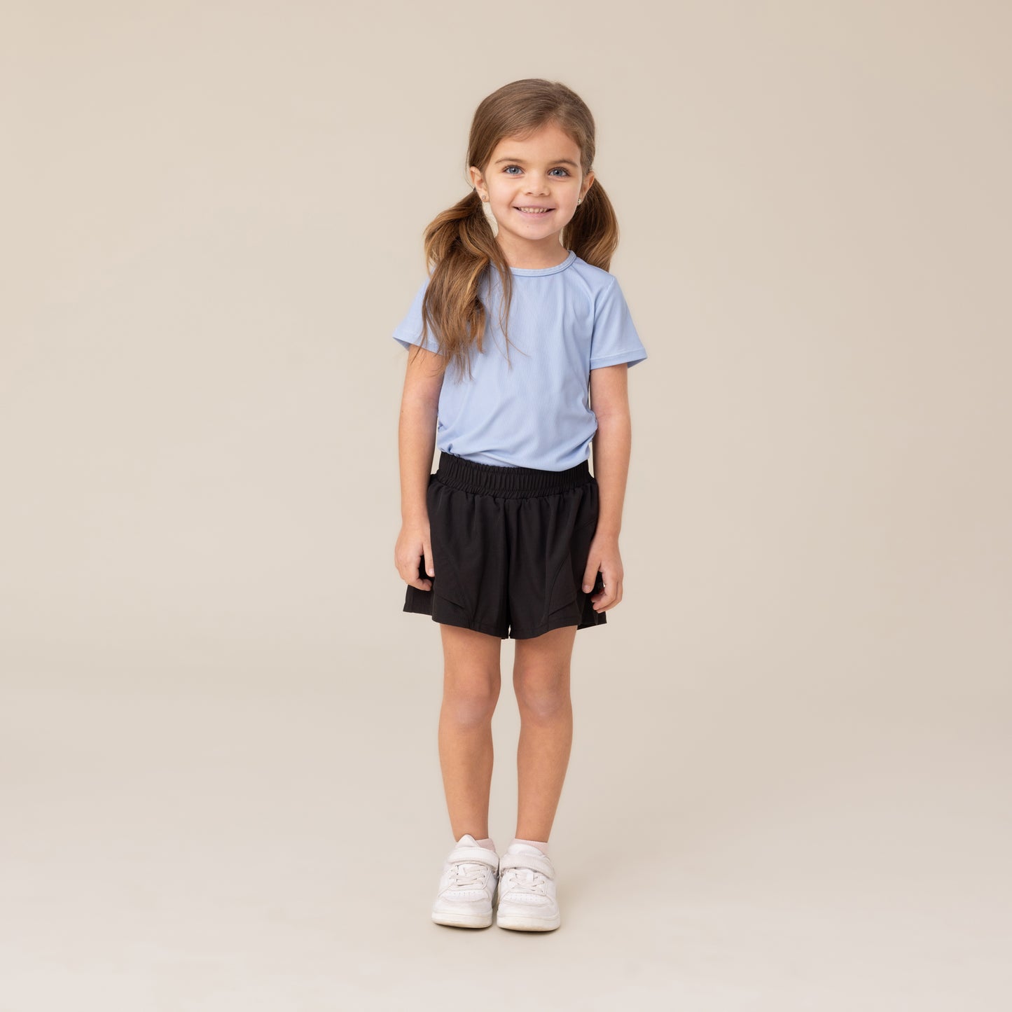 T-shirt court athlétique  Filles Bleu_Pale
