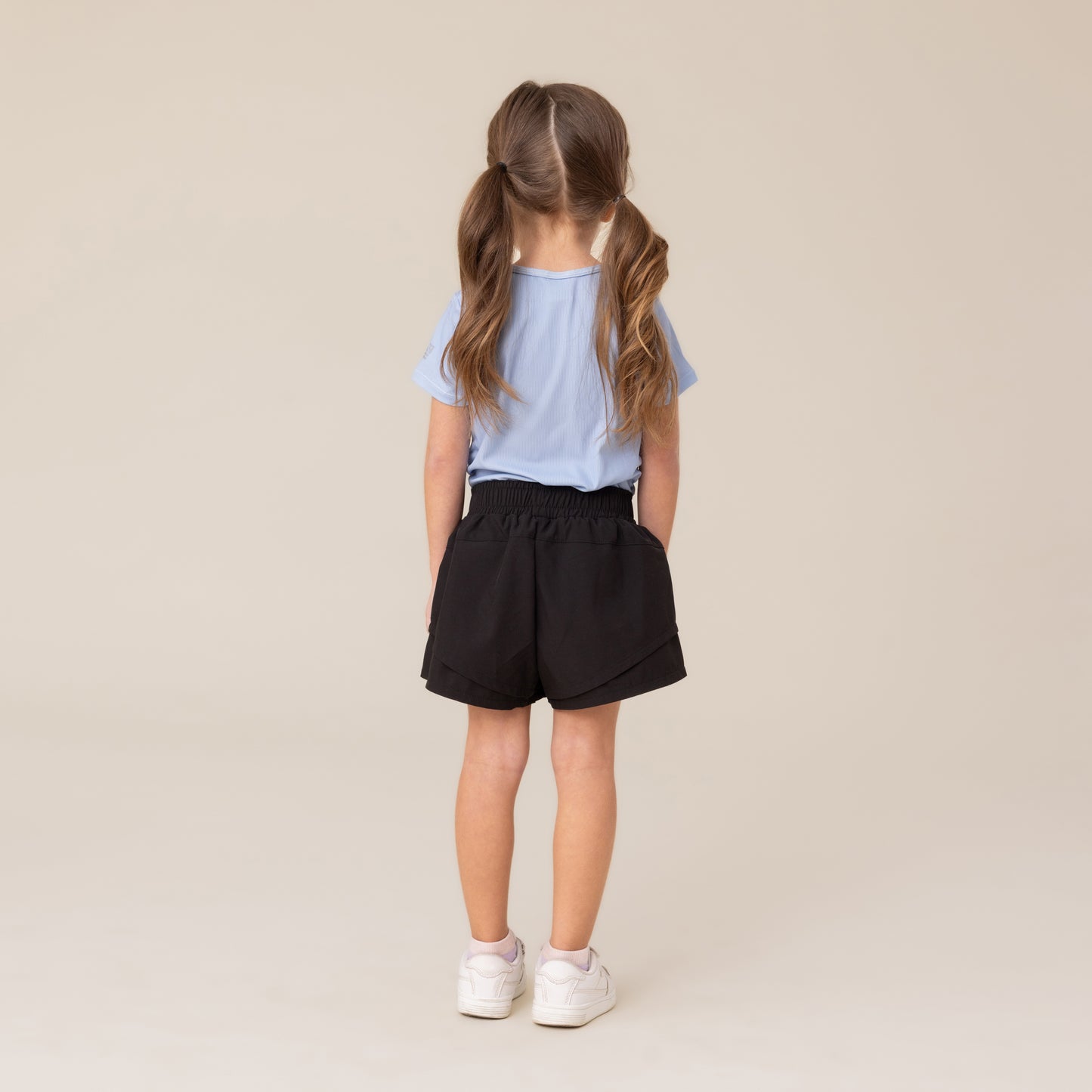 T-shirt court athlétique  Filles Bleu_Pale
