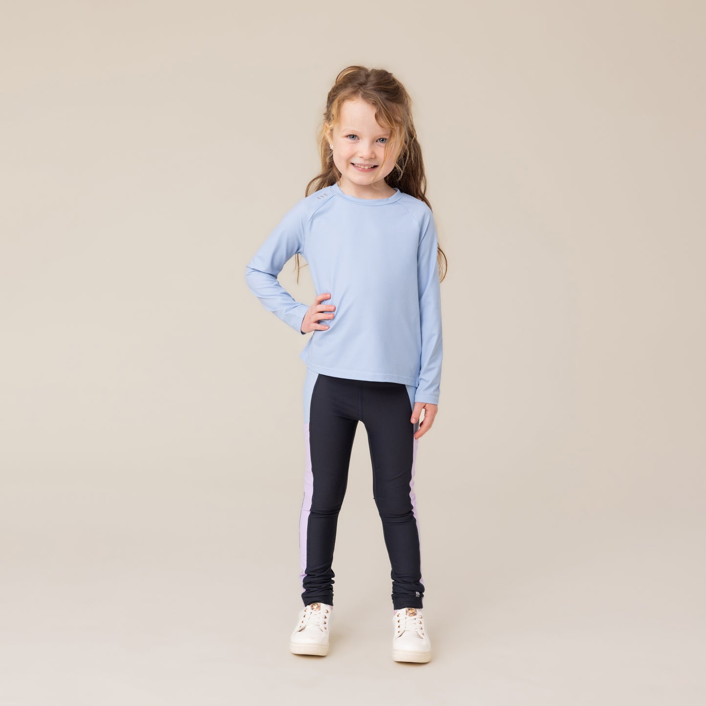 T-shirt athlétique M/L  Filles Bleu_Pale