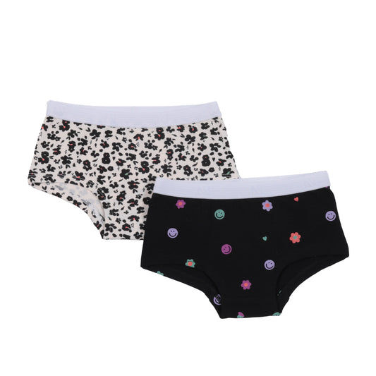 Culotte garçonne, paquet de 2  Filles Noir