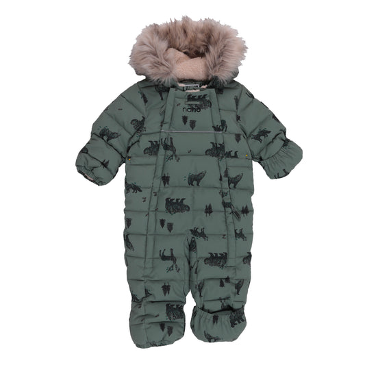 Habit de neige une-pièce bébé Eliot  Bébé Garcon Vert