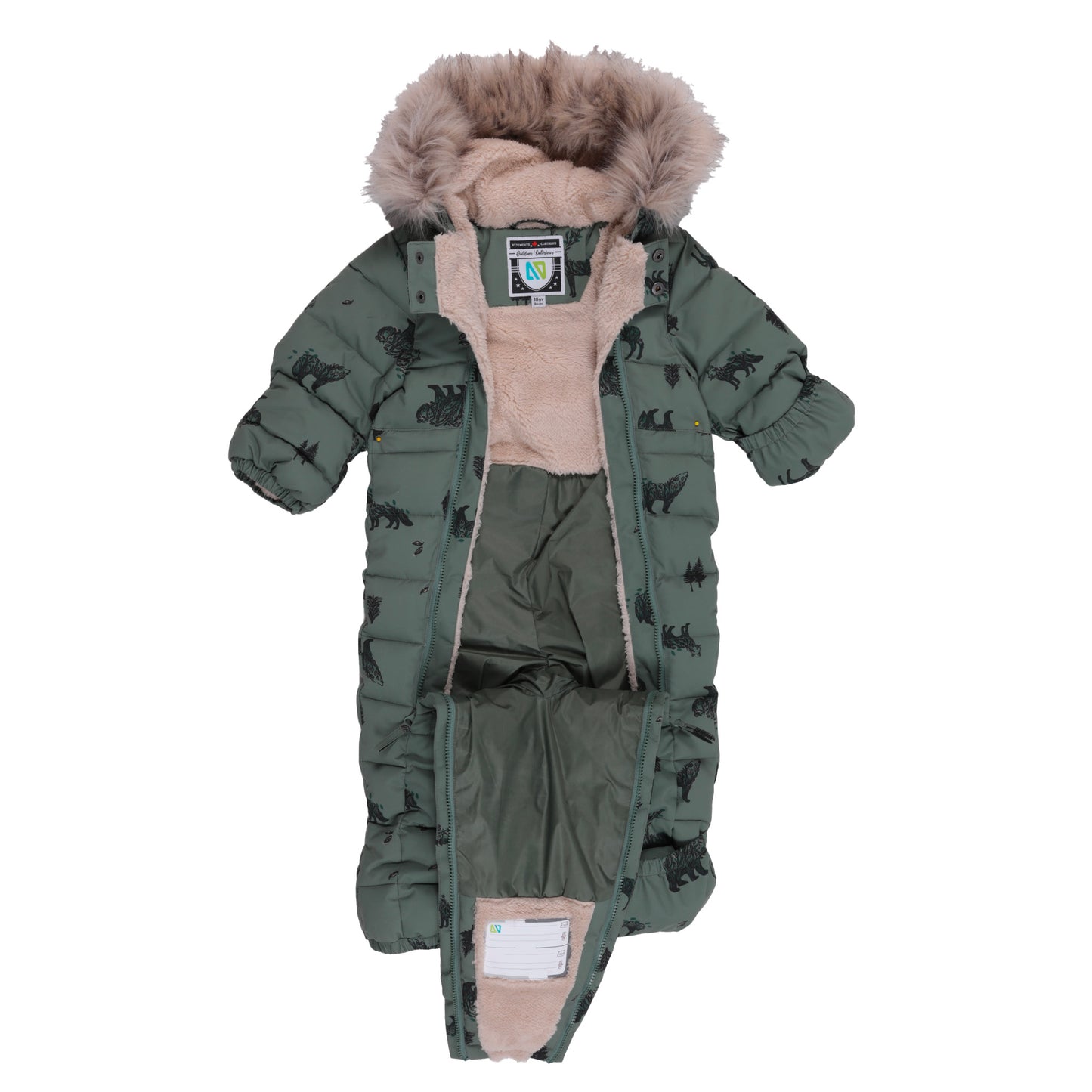 Habit de neige une-pièce bébé Eliot  Bébé Garcon Vert