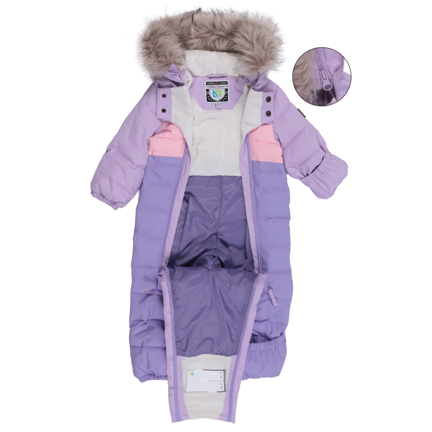 Habit de neige une-pièce bébé Lyvia  Bébé Fille Lilas