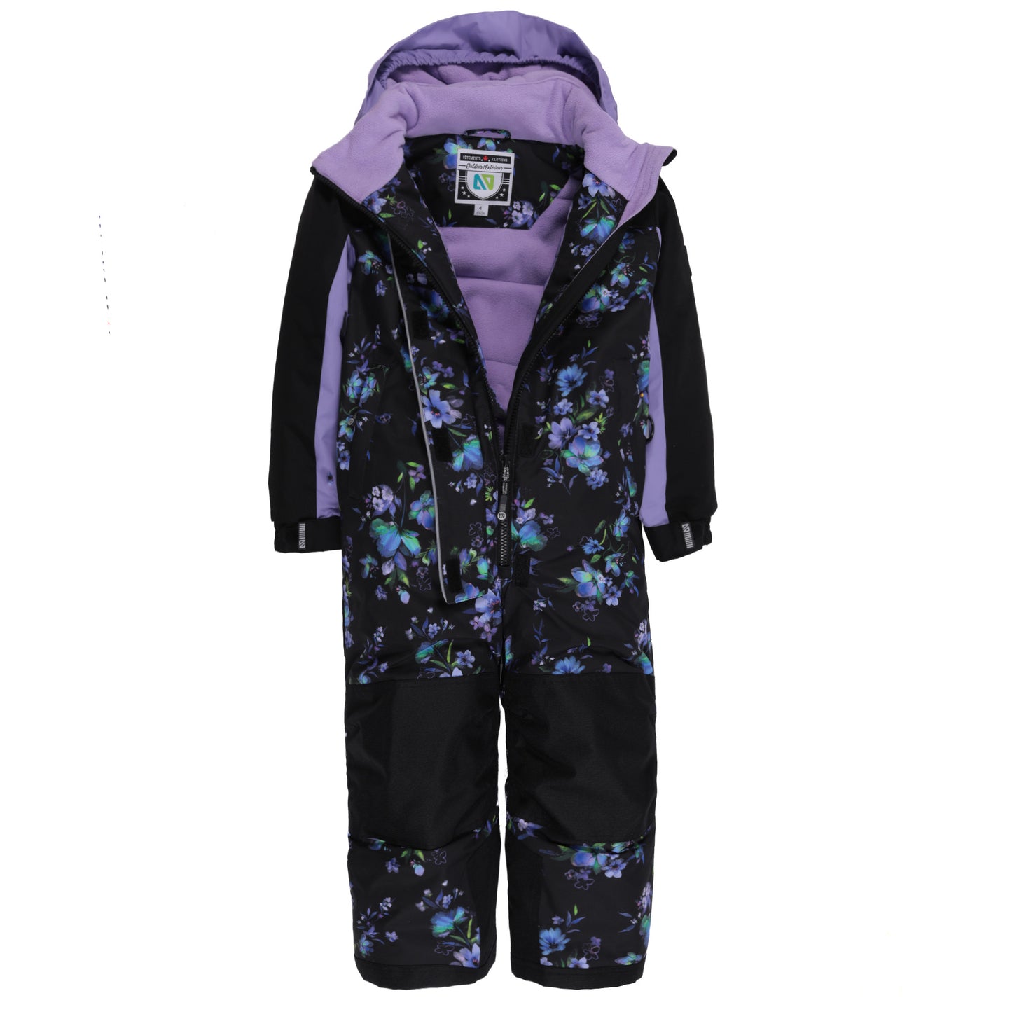 Habit de neige une-pièce Emma  Filles Noir