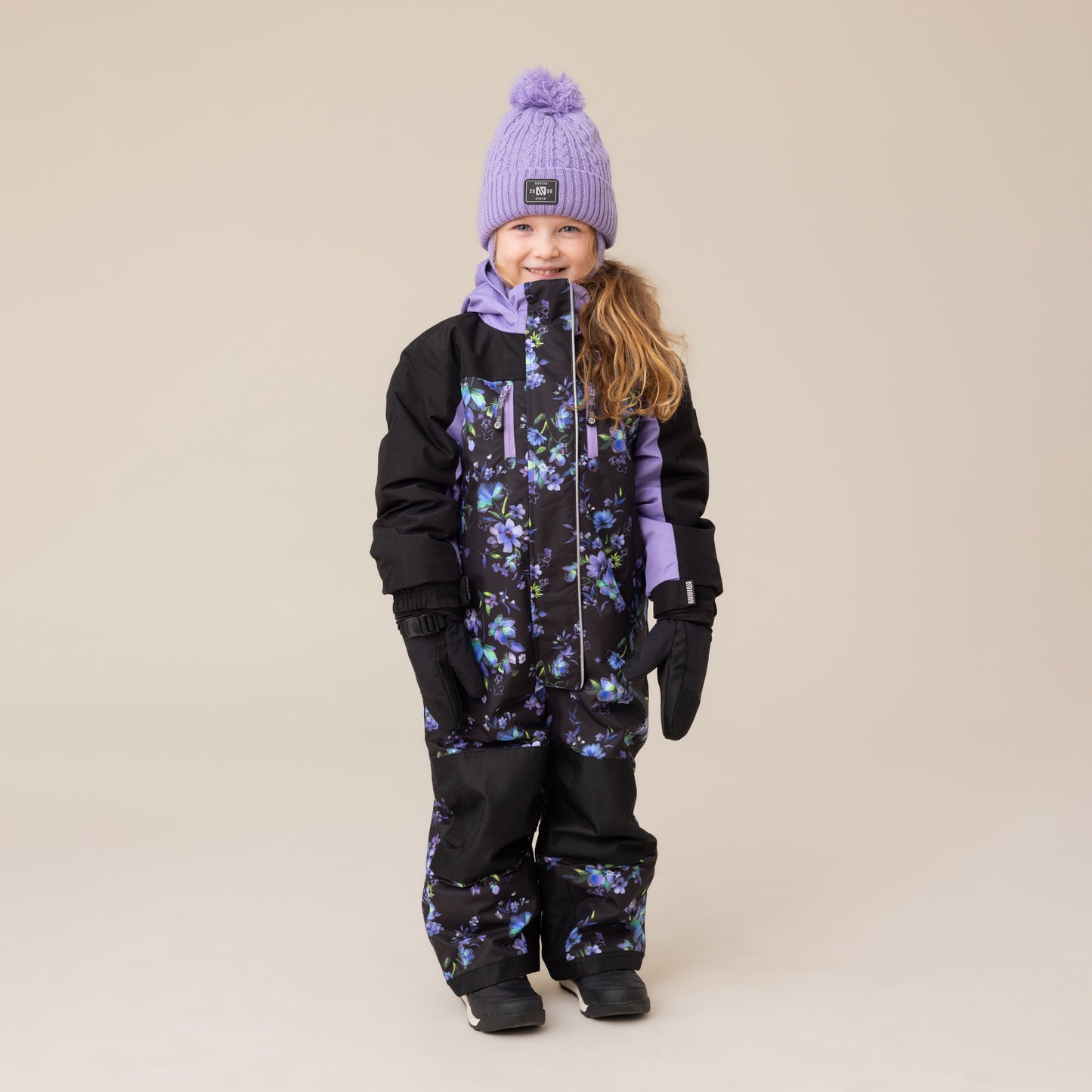 Habit de neige une-pièce Emma  Filles Noir