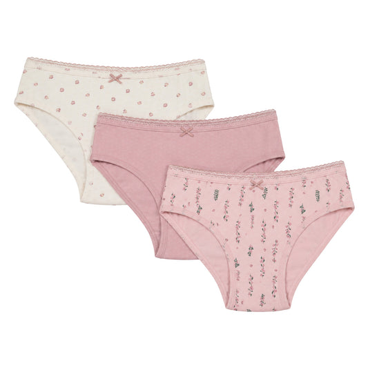 Culotte, paquet de 3  Filles Rose