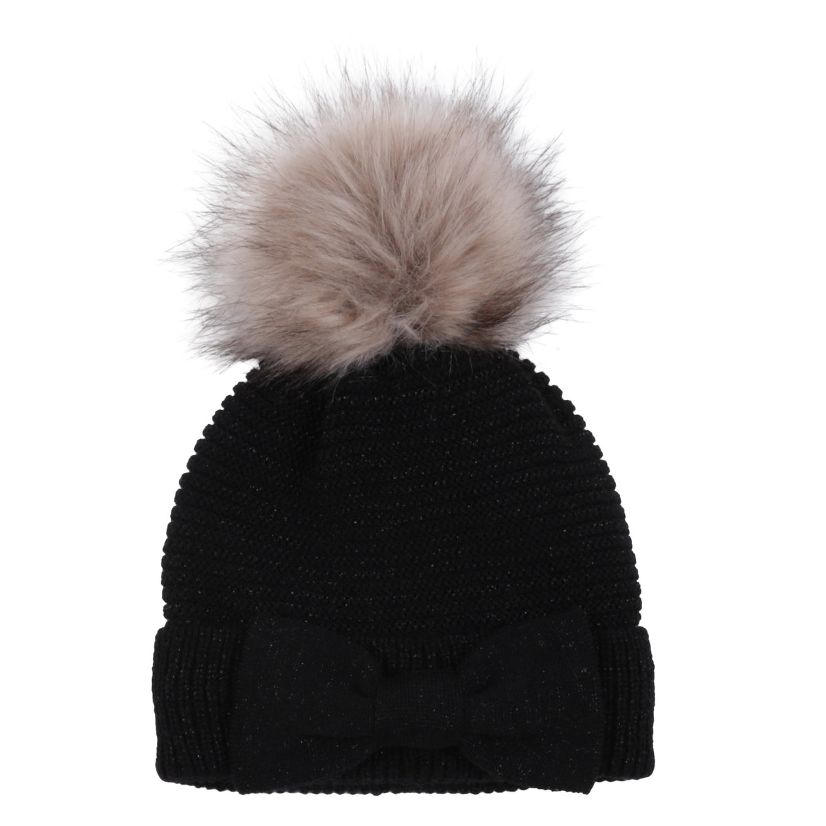 Tuque en tricot Noire Filles