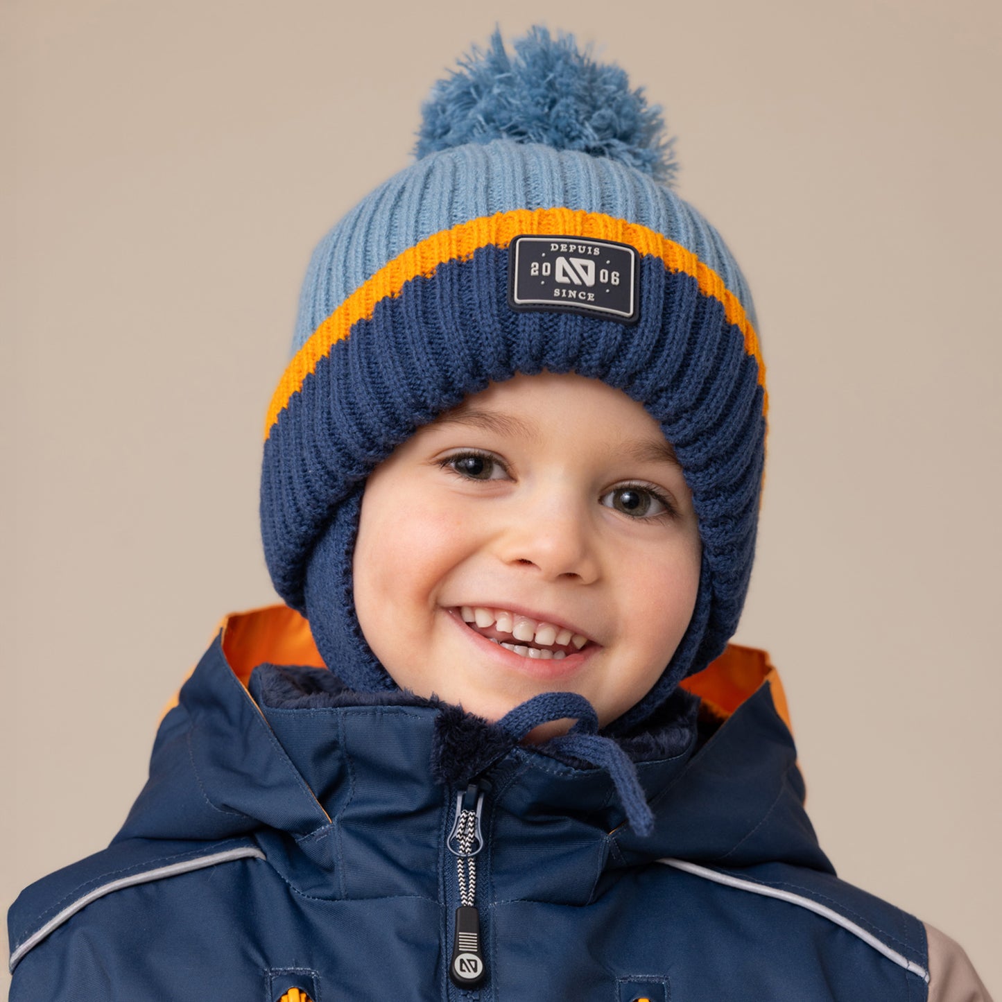 Tuque en tricot Arthur Bleue