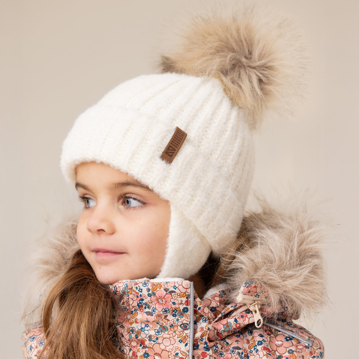 Tuque en tricot Romy Ivoire
