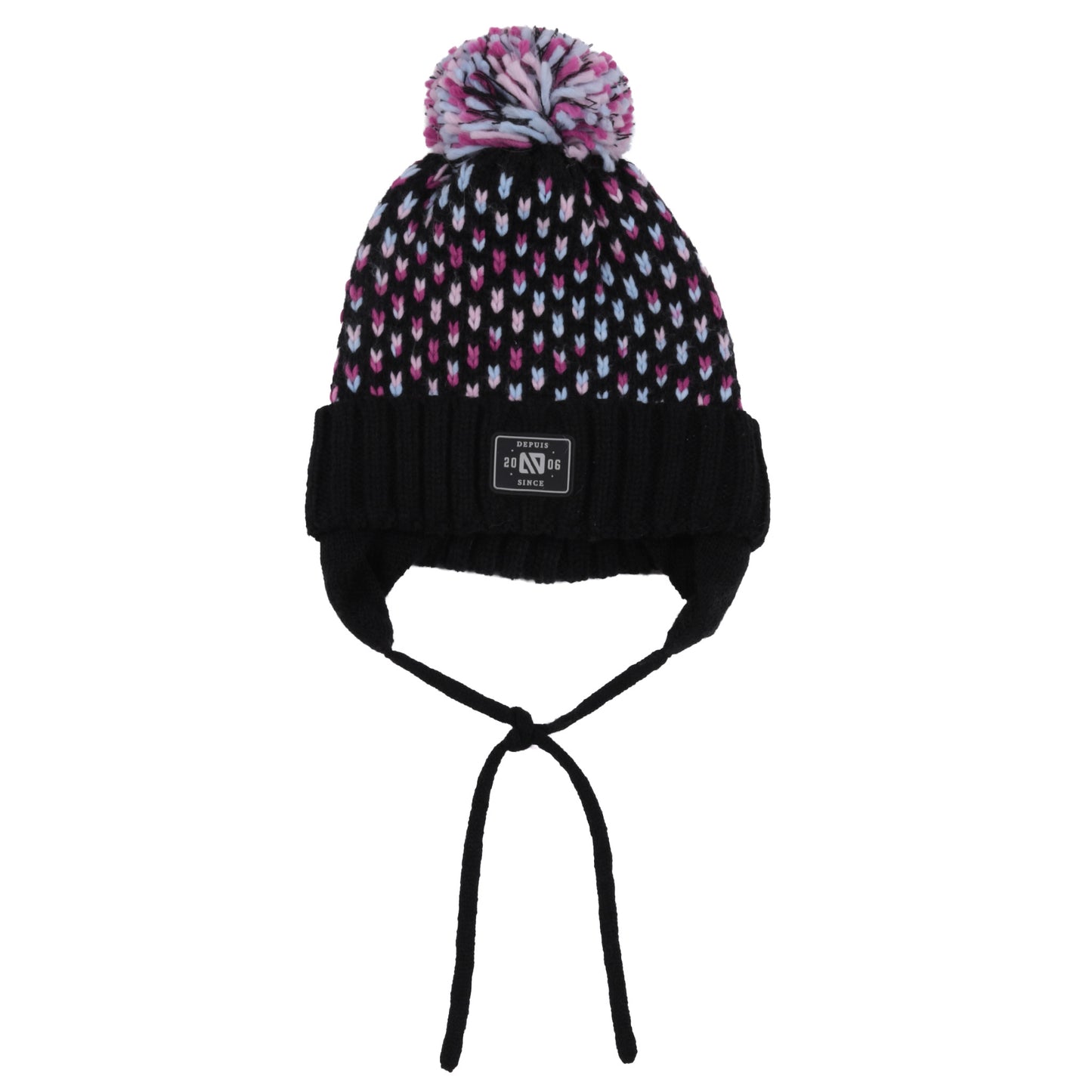 Tuque en tricot Noire Anabel Bébé
