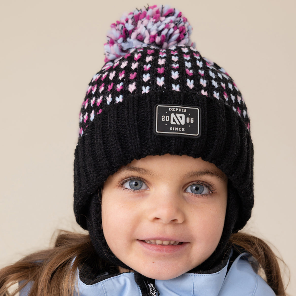 Tuque en tricot Noire Anabel