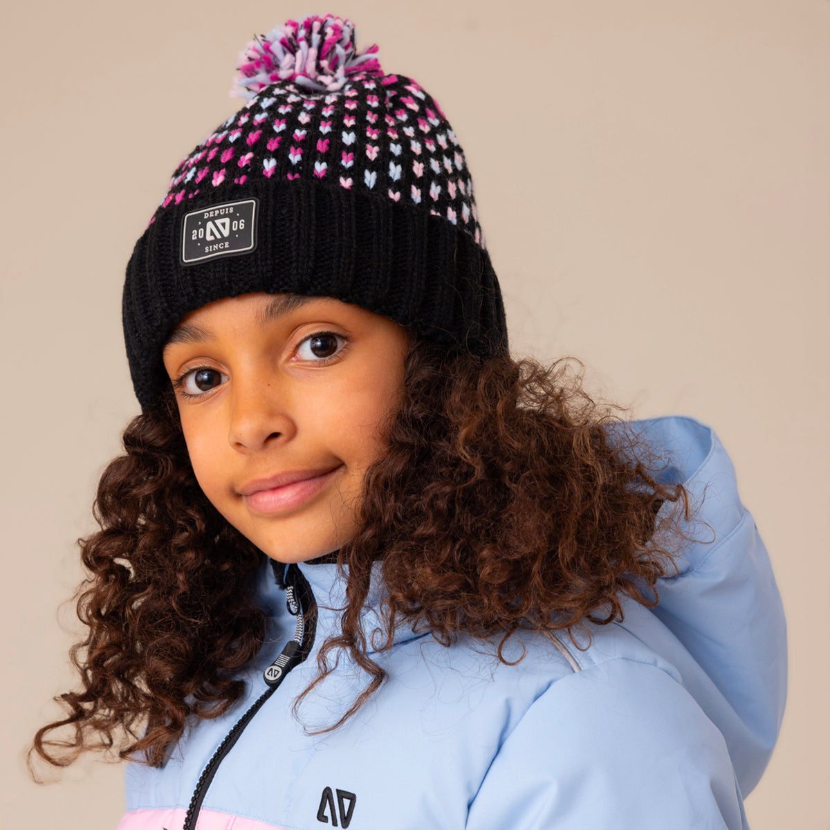 Tuque en tricot Noire Anabel