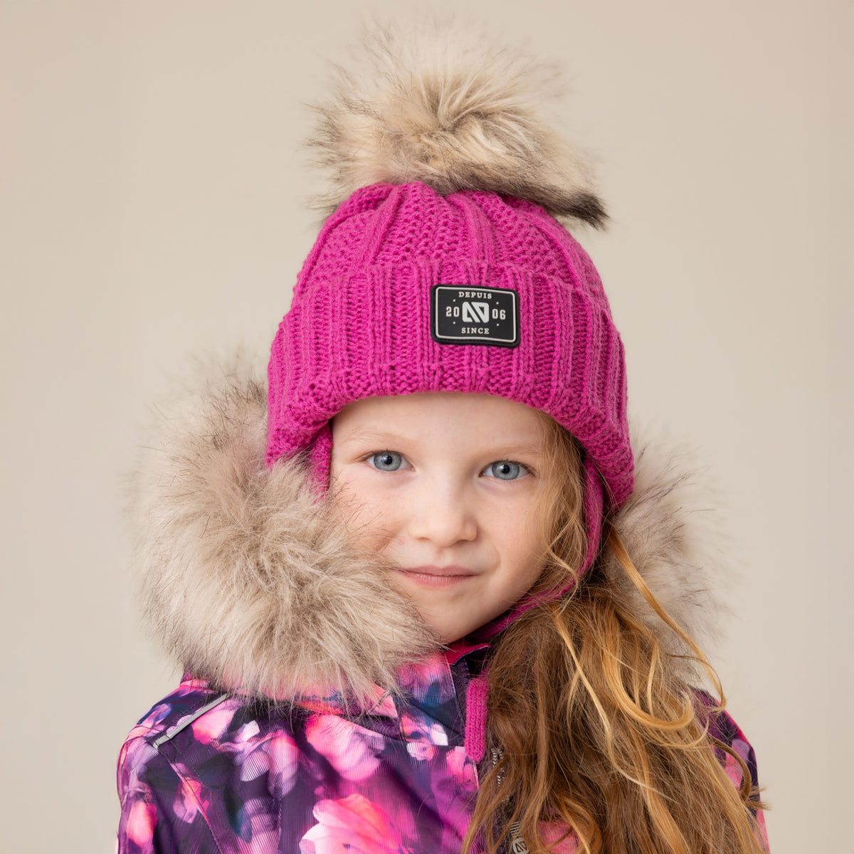 Tuque en tricot Olivia Mauve