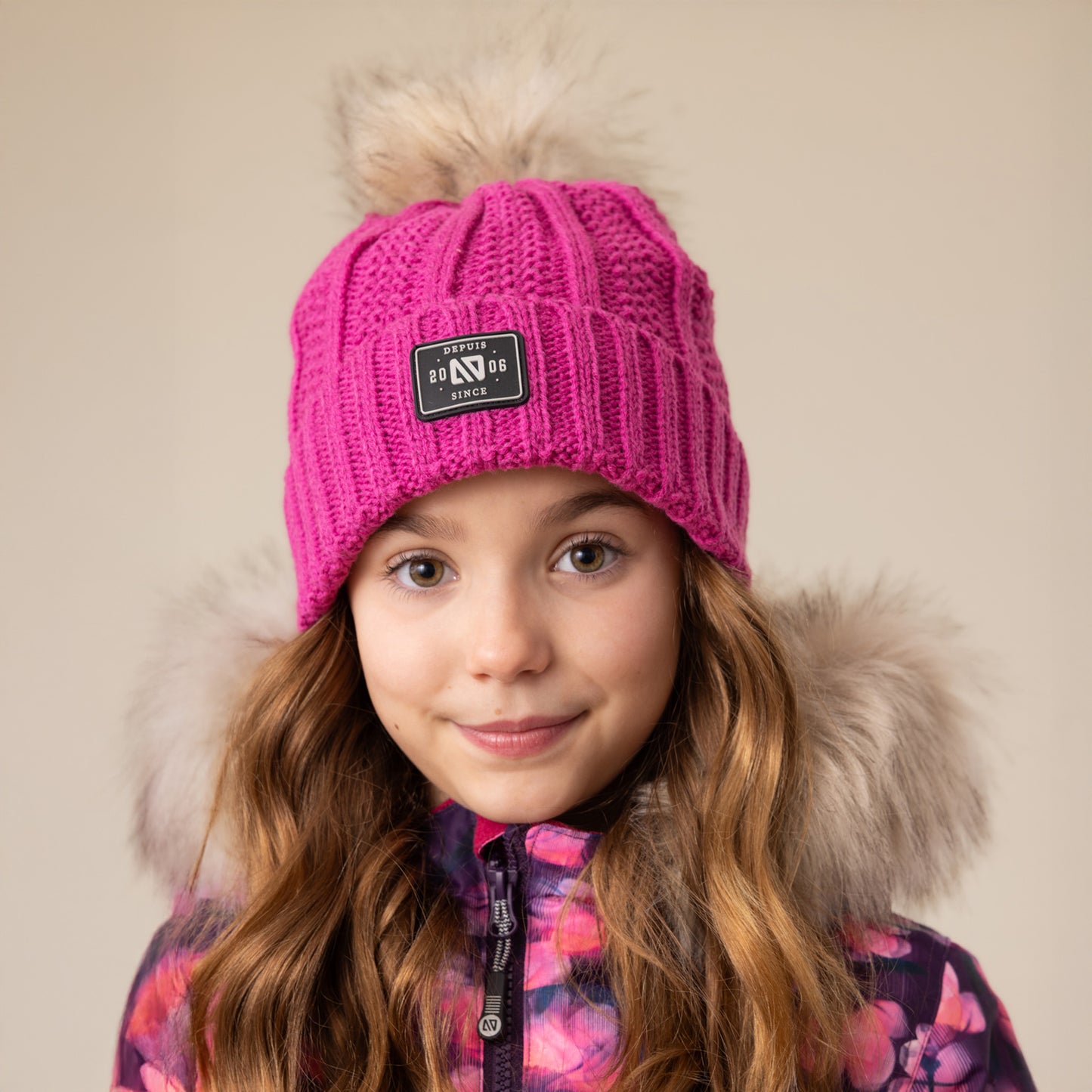Tuque en tricot Olivia Mauve