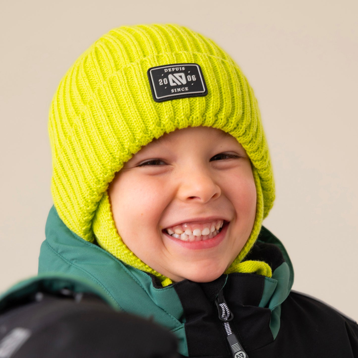 Tuque en tricot Mikael Lime
