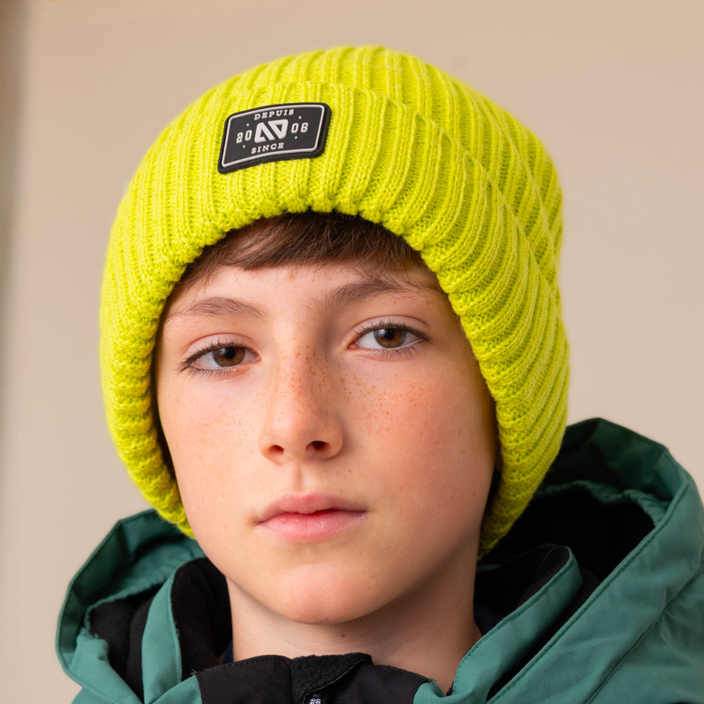 Tuque en tricot Mikael Lime