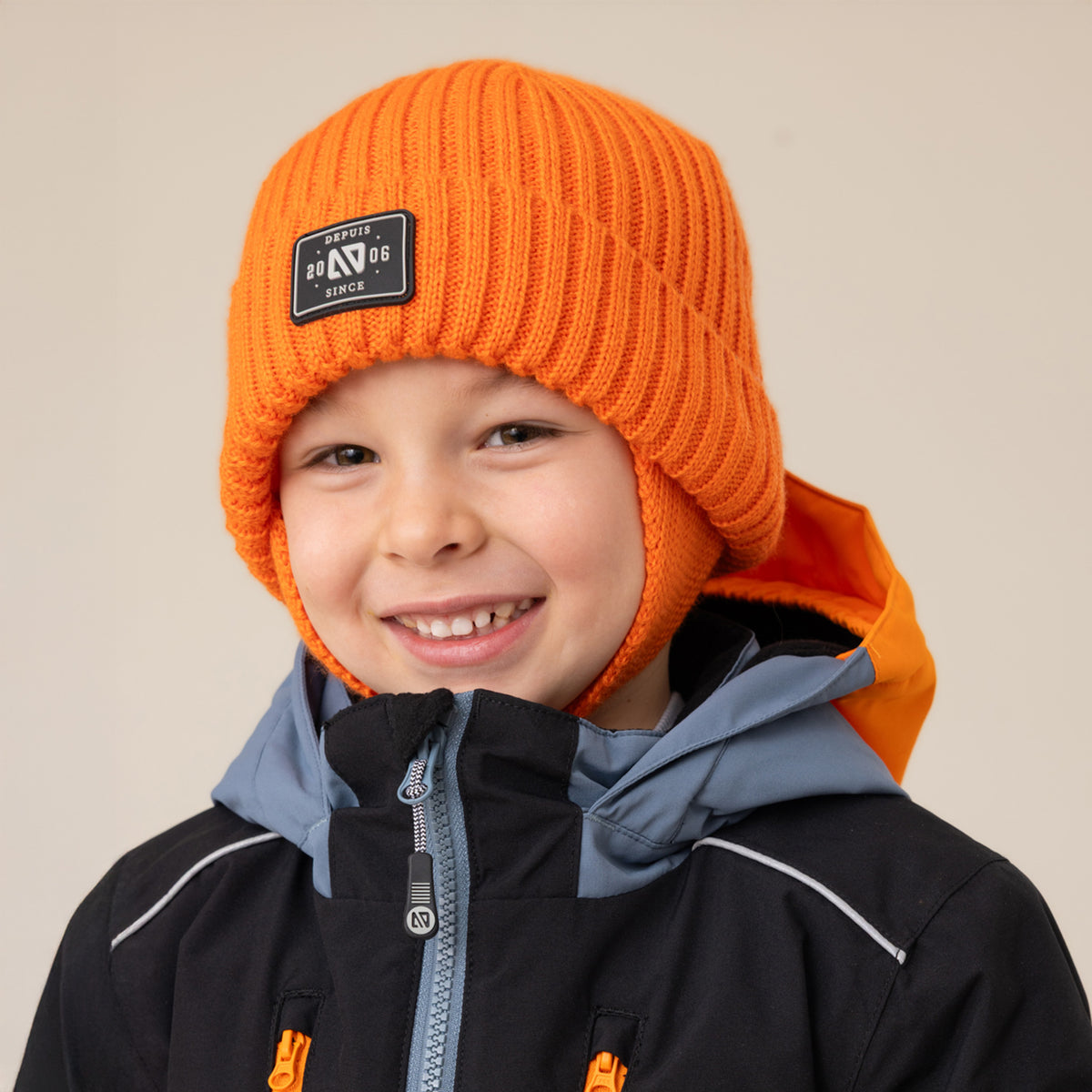 Tuque en tricot Zachary Orange