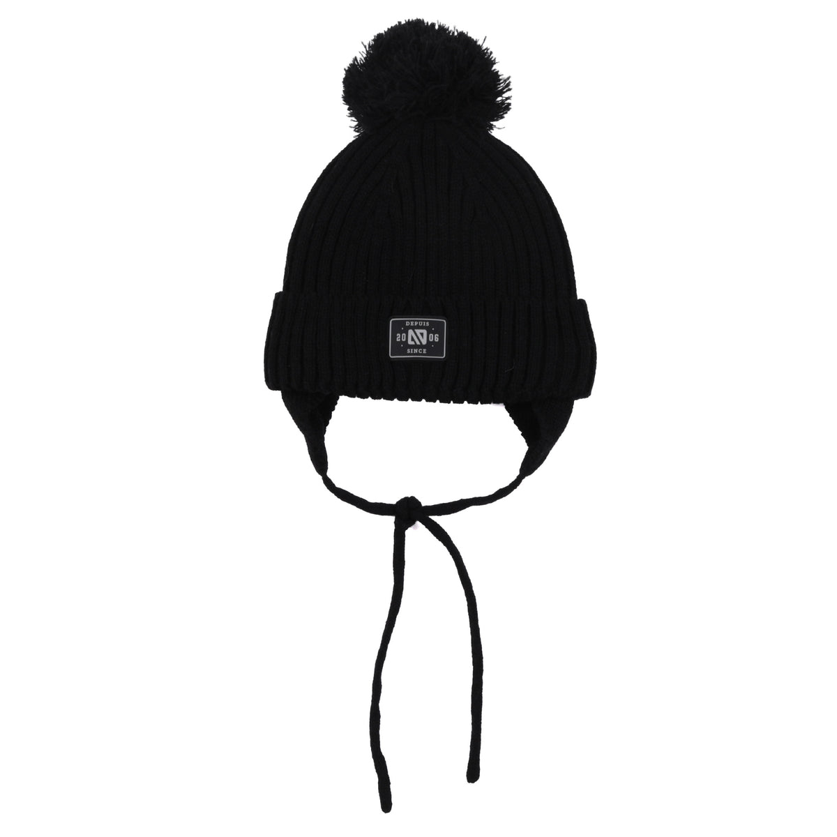 Tuque en tricot Brooklyn  Filles Noir