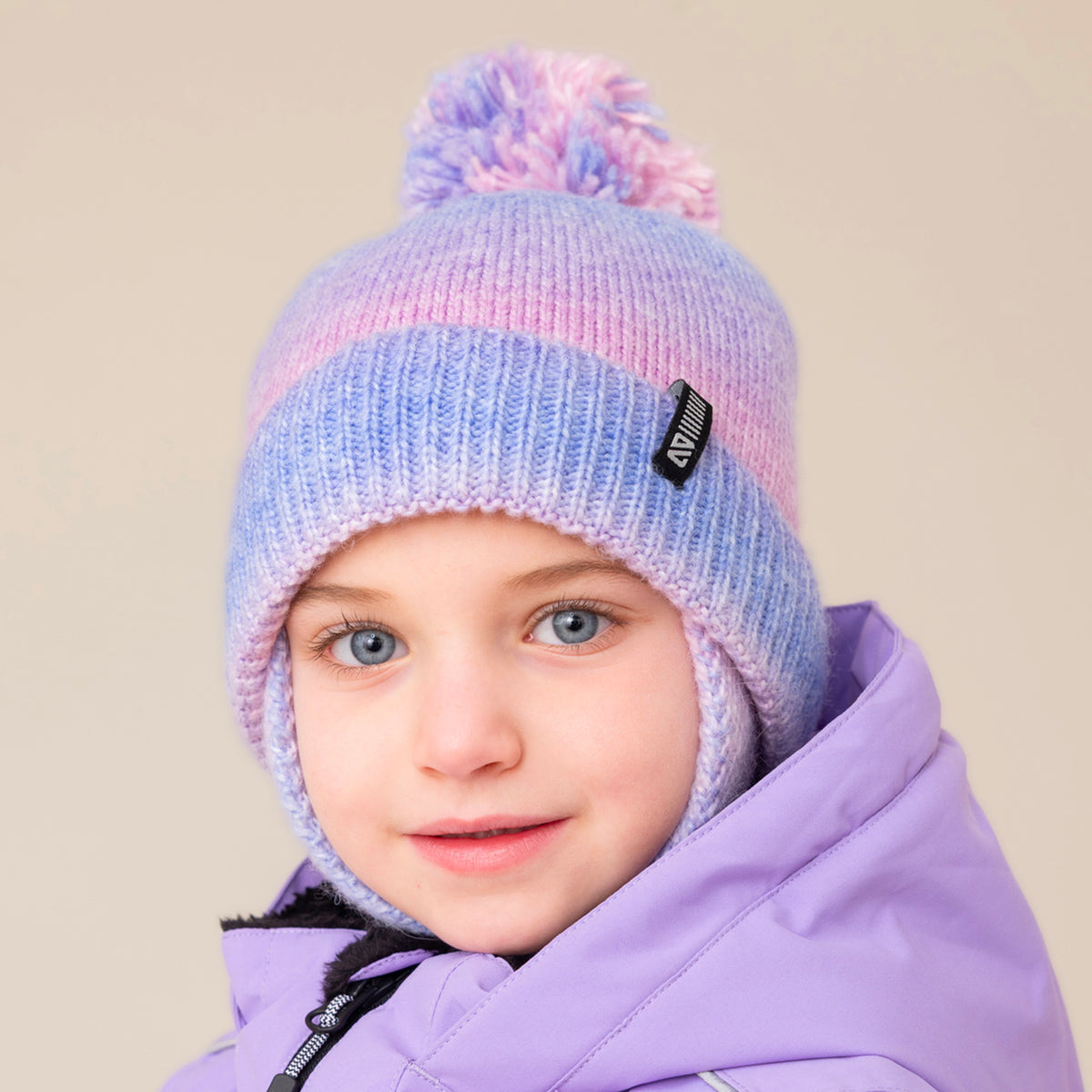 Tuque en tricot Beatrice Lilas