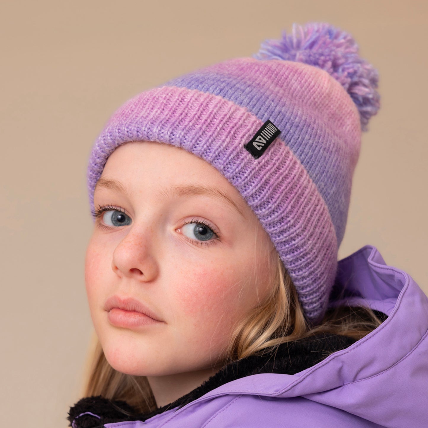 Tuque en tricot Beatrice Lilas