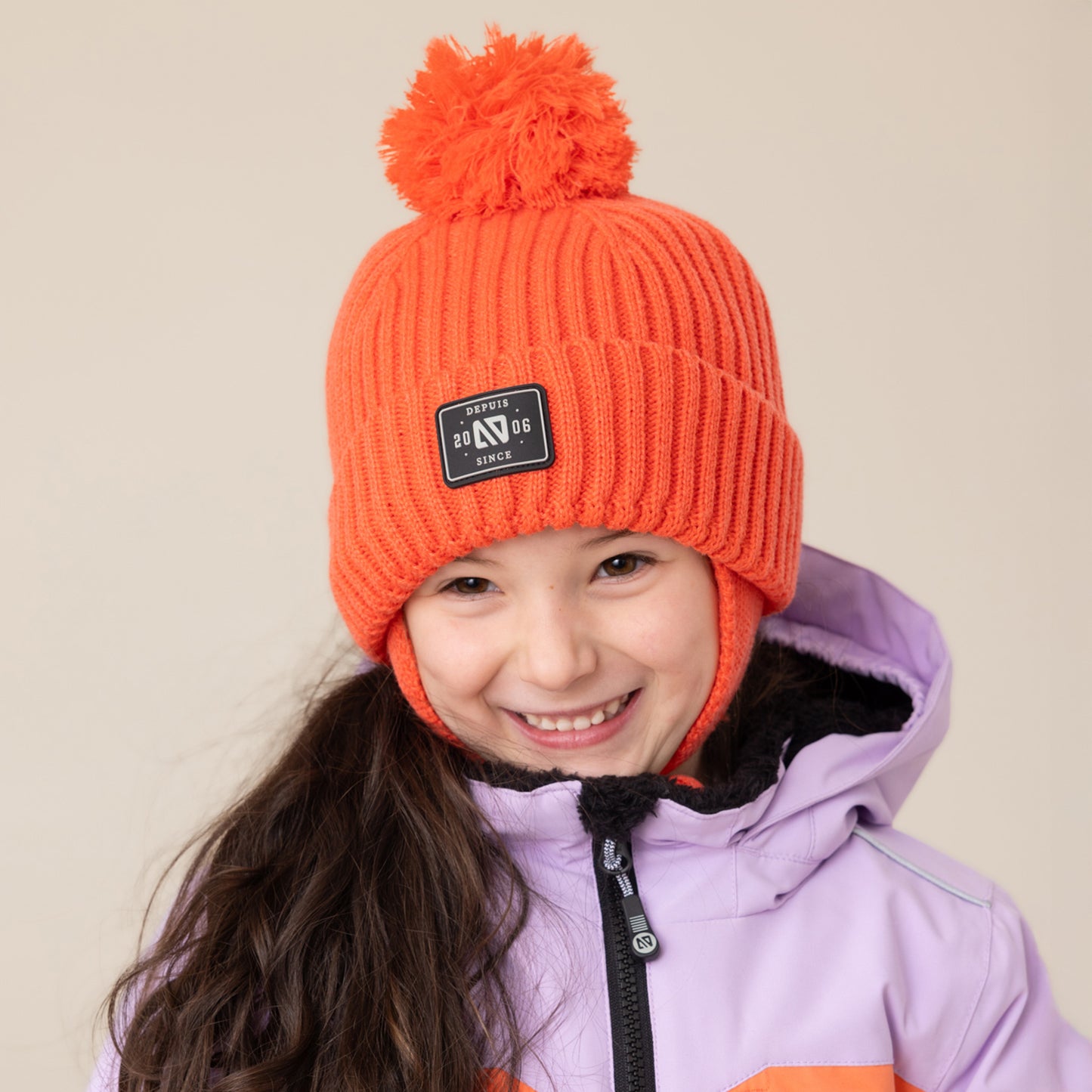 Tuque en tricot Yasmine Filles Corail