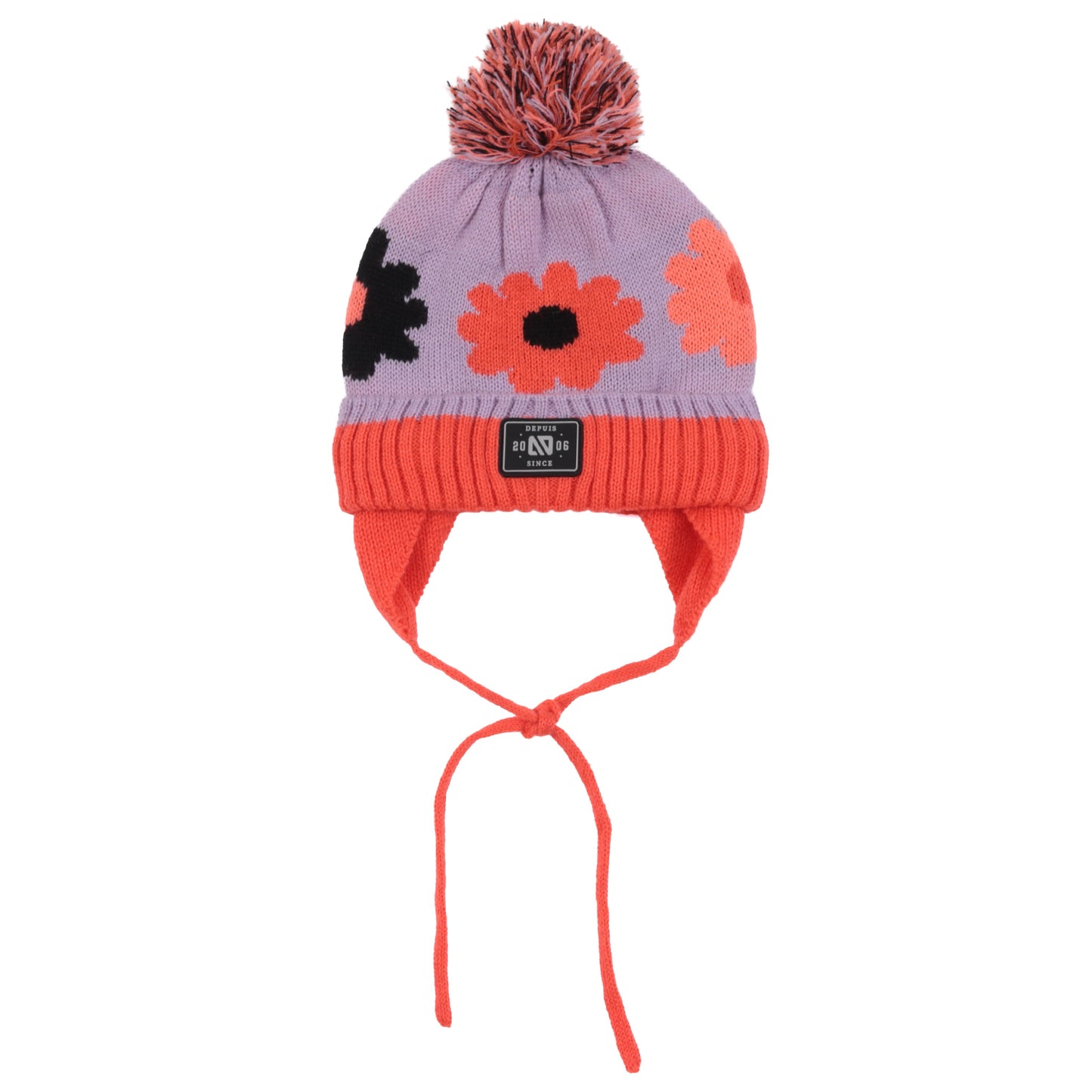 Tuque en tricot Julie Lilas